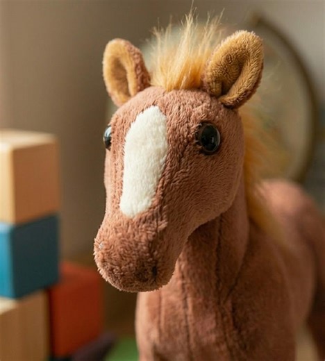 Realistic Chestnut Horse Plush Toy, Soft Velvet-touch Stuffed Animal, Farmhouse Nursery Decor - Etsy
