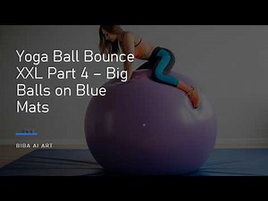 Yoga Ball Bounce XXL 4K Part 4 - Big Balls on Big Blue Mats