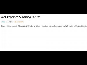 Repeated Substring Pattern | @faang-academy