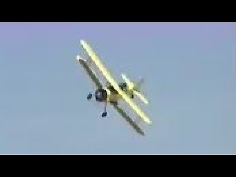 CANADIAN FARMER - CROP DUSTING Grumman Ag Cat 600 HP short field take off. Seeing is believing ...