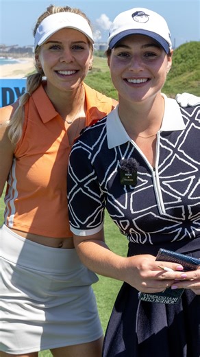 Tour besties tackle the scenic 17th 🏖️ #NSWOpenGolf | Ladies European Tour