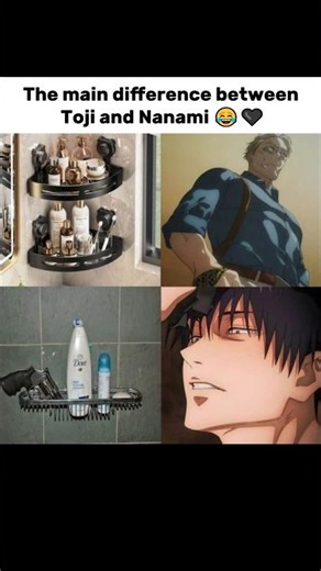 The main difference between Toji and Nanami 😂🖤 #toji #nanami #jjk #meme #shorts