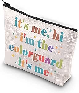 TSOTMO Color Guard Makeup Bag It's Me, Hi I'm The Color Guard It's Me BAG Flag Gift Marching Band Flag (colorguard)