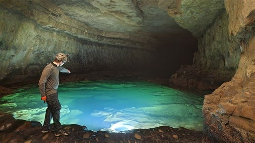 Rappelling a 280ft Waterfall in a Hidden River Cave