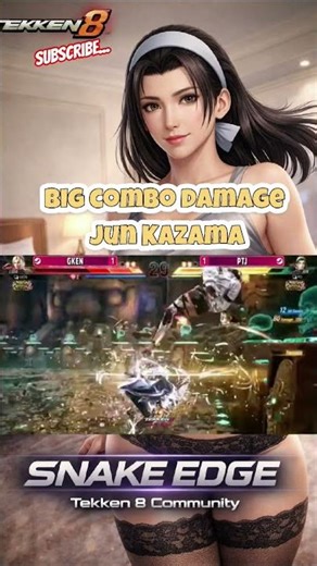 Jun Kazama wall blast combo damage | Tekken 8 #tekken8 #junkazama #tekken8jun