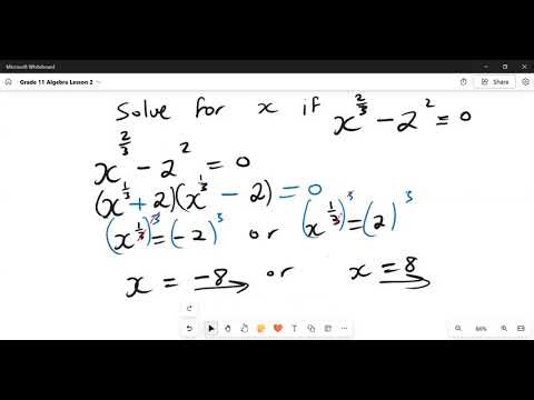 Grade 11 Algebra Lesson 2