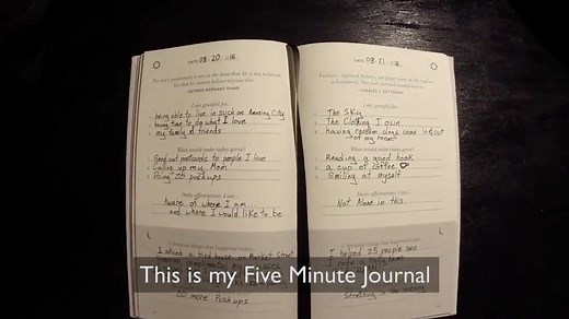 The Five-Minute Journal - The journal that actually WORKS! A simple structured format based on positive psychology research to create daily empowering habits. Click here to learn more: bit.ly/the-five-minute-journal | The Five Minute Journal