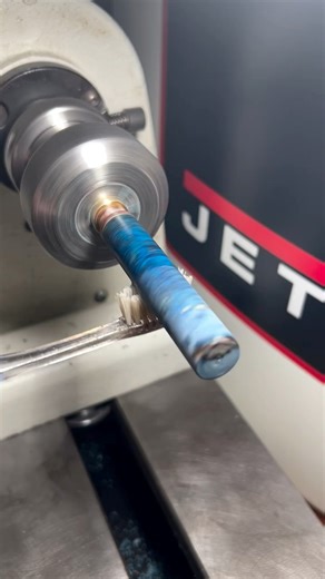 Another beautiful pen from @wrightpens • Aquaman’s trident! Some blues black and gold #fp #jettools #custom #handmade #réel #video #writing #fountainpen #art #jetlathe #diy #practice #follow #design #fpgeeks #ink #vídeo | JET Tools