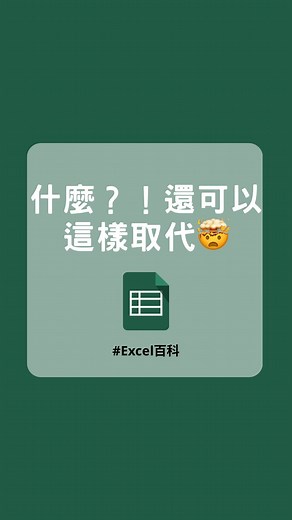 Excel 百科｜Excel Googlesheets 教學 on Instagram: "什麼？！還可以這樣取代🤯 影片靈感來自於 昨天差點在外送平台上訂不到瑞典餐廳的我 加上 「台灣諧音梗交流協會」臉書最近很紅的 IKEA 貼文串 如果這次分享有幫助的話 可以在留言區打「什麼？！還可以這樣取代！」 讓我們知道😆 — 如果你也想收到崇拜的眼神 ➡️ 主頁連結 ➡️ 一起加入我們的線上課程吧！✨ 《Excel 百科的高效率工作術｜ 精通 Excel 的實戰必修課》 （課程預計於今年 7/15 上線） 早鳥優惠 43 折到 5/31！ 🥳 — #excel #googlesheets #excel技巧 #excel教學 #excel功能 #excel公式 #excel入門 #excel格式 #excel基礎 #excel百科 #高效率 #上班族 #取代 #IKEA"