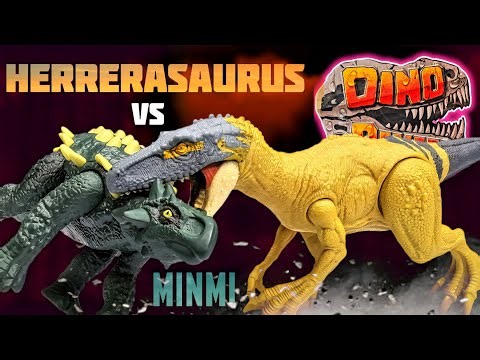 Mattel Jurassic World Dino Reveal Herrerasaurus vs Minmi Review!!!