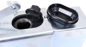 Dexter Hydraulic Brake Actuator w/ Drop and Lockout Shield - Drum - Zinc - 2-5/16" Ball - 20K Dexter