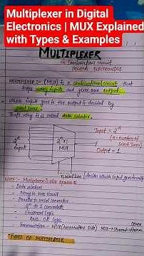 Multiplexer in Digital Electronics | MUX Explained with Types & Examples|#shorts#viral#misspanghal