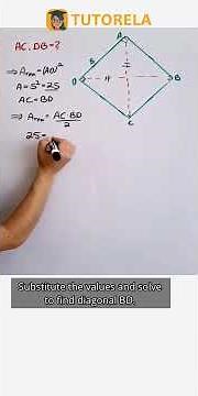 Unlocking Rhombus Diagonals: How to Calculate Lengths #Math #Rhombus #AreaOfARhombus