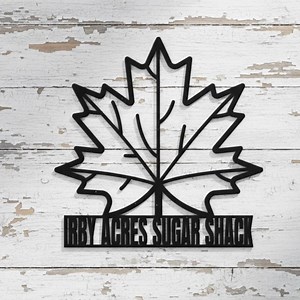 Personalized Maple Syrup Sign: Custom Sugar Shack Metal Wall Art - Etsy