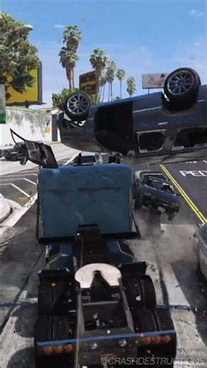 GTA V CRAZY WEDGE TRUCK CRASHES COMPILATION DESTRUCTION GTA 5 CAR SHORTS #5 | CrashDestructions