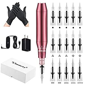 Eyebrow Machine Kits - Ombre Powder Brows Miroblading Shading Eyeliner Lip Eyebrow Machine Microshading Tattoo Supplies Kit Rotary Pen (Red Kit)