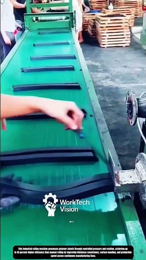 Industrial Polymer Sheet Rolling and Lamination Process in Production Line