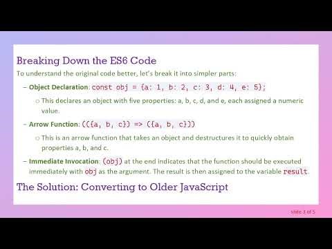 Transforming ES6 Code to Older JavaScript Syntax