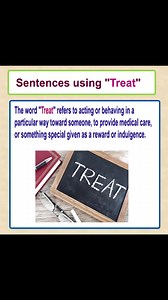 2.1K views · 29 reactions | Meaning of "Treat" with example sentences #englishsentences #English #englishlearning #learnenglishdaily #dailyusesentences #vocabulary #vocabularywords #learnspokenenglish #learnenglishhere | English Learning | Facebook