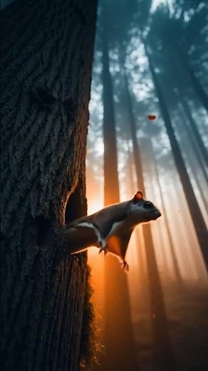 Le vol spectaculaire d'un écureuil volant ! 🐿️✨ #nature #incroyable