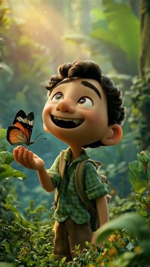 🦋 The Magical Butterfly Adventure #3danimation #butterflychase #cartoon