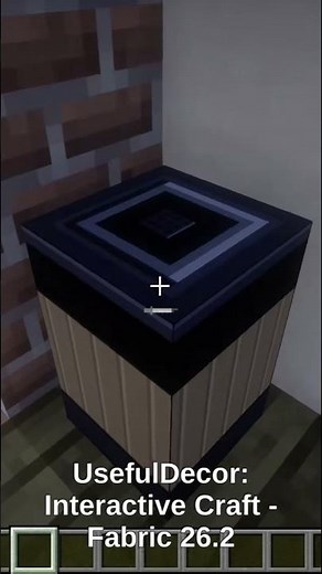 #minecraft #minecraftshorts #minecraftbuilding UsefulDecor Interactive craft - Mod Fabric 26.2
