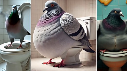 AI Pigeon On Toilet | Know Your Meme
