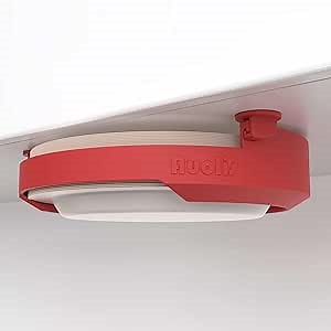 10-inch Paper Plate Dispenser,Under Cabinet Paper Plates Holder for Kitchen and RVs,Faster Non-Destructive Installation (Red)