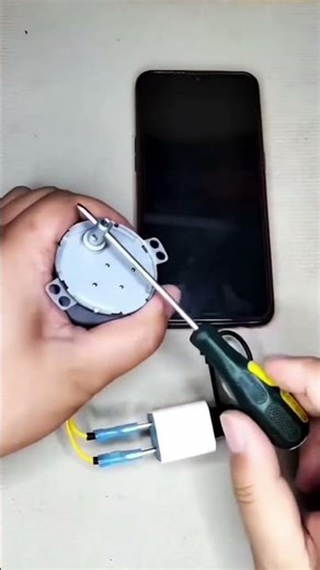 how to make mobile charger with dc motor #tech #shorts #project #dcmotor #diy