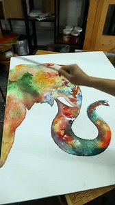 11K views · 111 reactions |  Colored elephant painting ✨ When the...