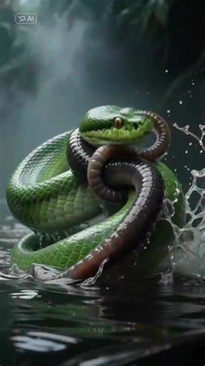 Anaconda vs Giant Leech – Swamp Battle! #shorts