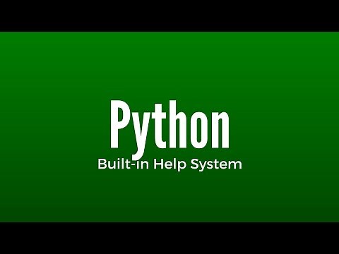 Using the Python Help System