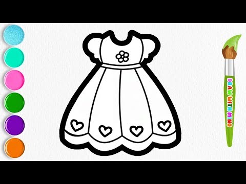 How to Draw a Cute Dress | Easy Drawing for Kids