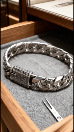 Elegant Handcrafted Silver Chain Bracelet for Men