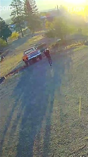 It's like the car is waving goodbye! 👀 #truck #fails #CCTV #funny #shorts