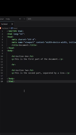 Horizontal Line in HTML Made Simple🔥