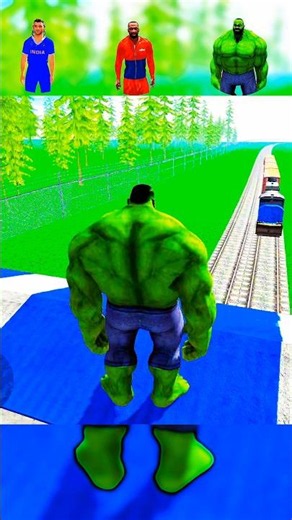 HULK TRAIN JUMP 😱 CHALLENGE | VIDEO | INDIAN BIKE DRIVING 3D GAME 🎮