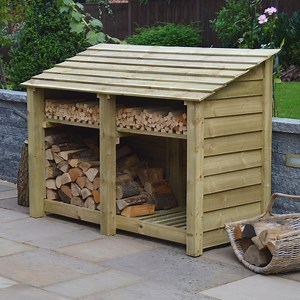 Outdoor Wooden Firewood Log Store Unit - 4ft Tall X 6ft Wide - Hambleton Design - Etsy