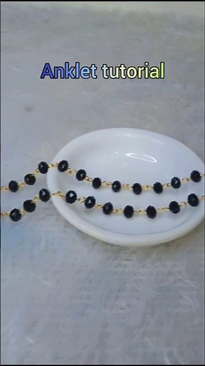 DIY Crystal Beaded Anklet | Handmade Anklet | Step By Step Tutorial For Beginners