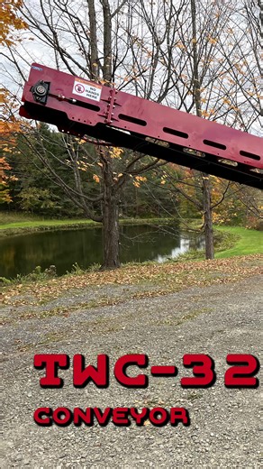 TWC-32 #conveyor - Large-Scale Productivity Booster - The TWC-32 is Timberwolf’s largest conveyor, with a 32’ reach, max operating height of 14’1”, minimum operating height of 7’5”, and travel height of 8’. - Height adjustments on the TWC-32 are facilitated by the hydraulic lift cylinder, which is controlled by the conveyor’s 2-spool valve. Telescopic axle arms are located on either side of the hydraulic lift cylinder to provide extra stability when the conveyor is in operation. The machine’s gr