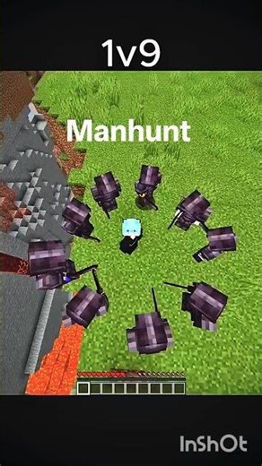Minecraft Manhunt #shorts #minecraft #mlgclutch