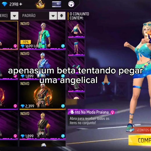 Descubra o novo beta do Free Fire com calça angelical
