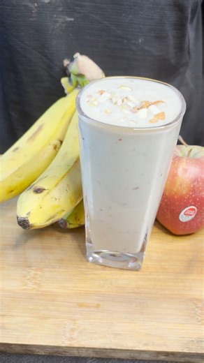 Healthy Apple Banana Milkshake #shorts Alpha Cook