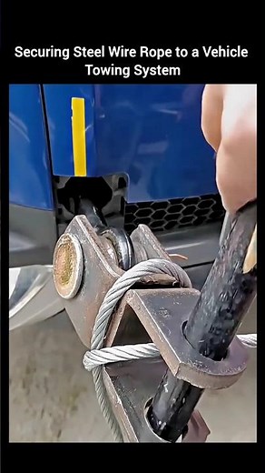 Securing Steel Wire Rope to a Vehicle Towing System