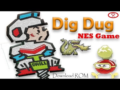 Dig Dug NES Retro Game Rom | Namco arcade game 1982