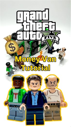 I built a GTA 5 money truck and the main characters out of LEGO! 💰🚛 #legogta #gta5 #legomoc