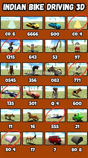 Eagle 🦅 + Dog 🐕 + Lion 🐅 +Snake 🐍 + All Cute 🥰 Animal Cheat Code || Indian Bike Driving 3d || #ibd3d