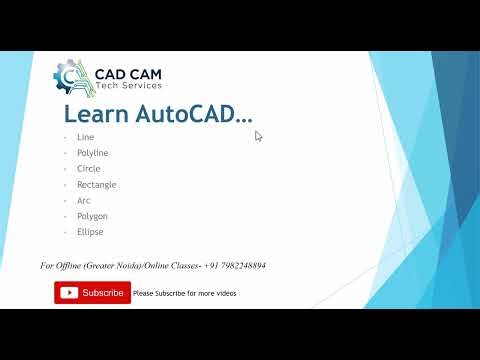 AutoCAD Full Tutorial in Hindi | Line, Polyline, Circle, Arc, Rectangle, Polygon & Ellipse Commands