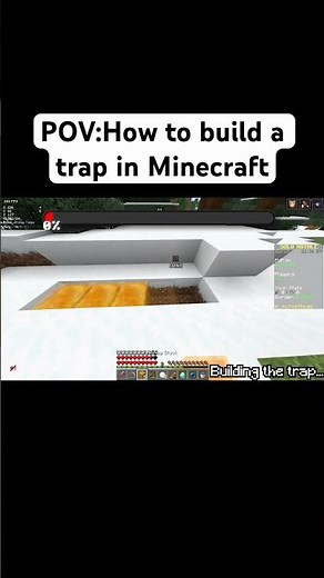 How to build and use a trap in Minecraft😳🤣🤫