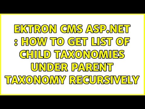 Ektron CMS asp.net : How to get list of child taxonomies under parent taxonomy recursively